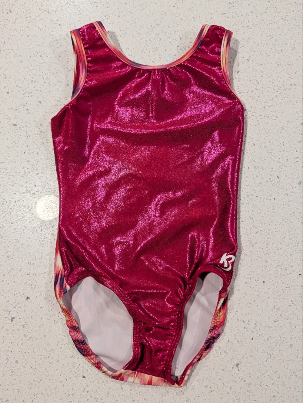 FLIPSIDE KBee Gymnastics Dance Leotard CXS Extra Small Mystique RASPBERRY ZigZag - Picture 2 of 4